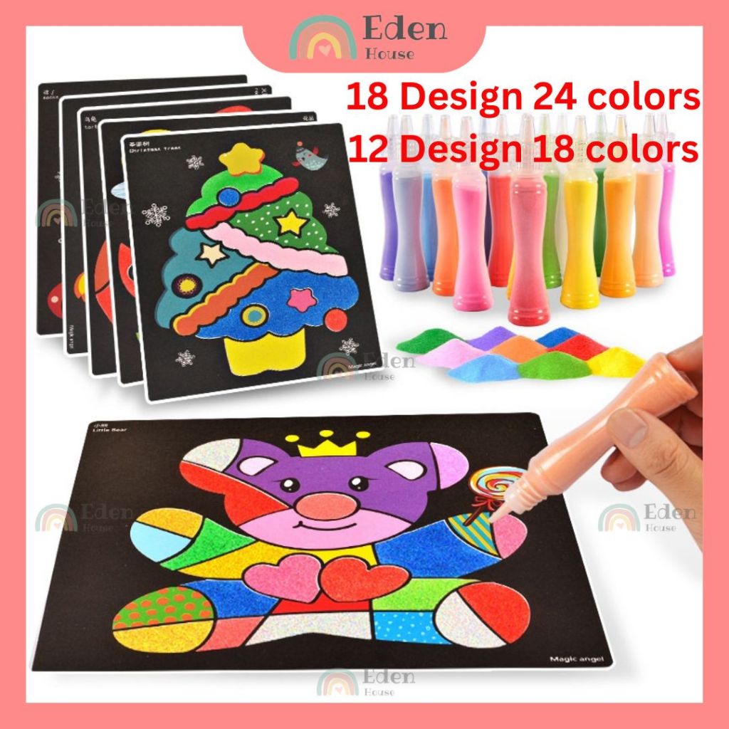 DIY Sand Art Painting Set, Art set 18color / 24color, indoor play game