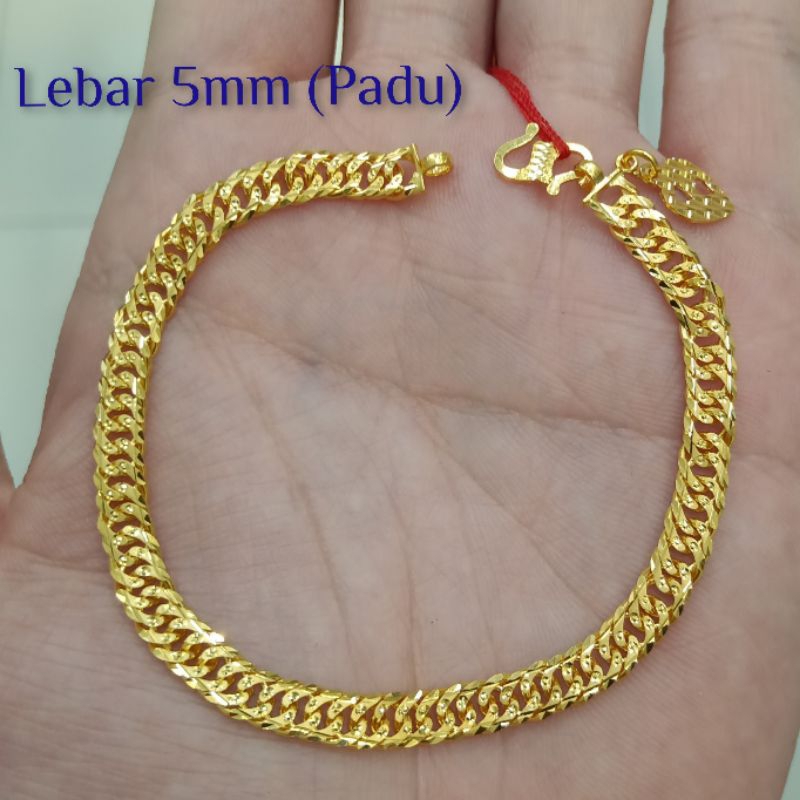 Gelang Tangan Lipan Emas 916 Gold Bracelet Lipan🌈 | Shopee Malaysia