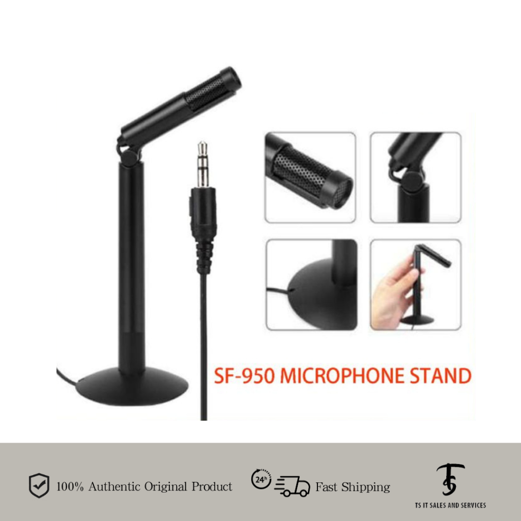 SF950 3.5mm Wired Desktop Microphone For Google Meet, Zoom, Live
