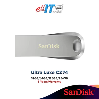 SanDisk Ultra Luxe USB 3.2 Gen 1 CZ74 Flash Drive (32GB/64GB/128GB/256GB)