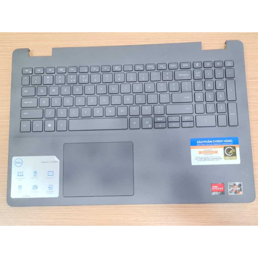 Replacement Laptop Keyboard For Dell Inspiron 3501 - US Layout Black Palmrest Cover