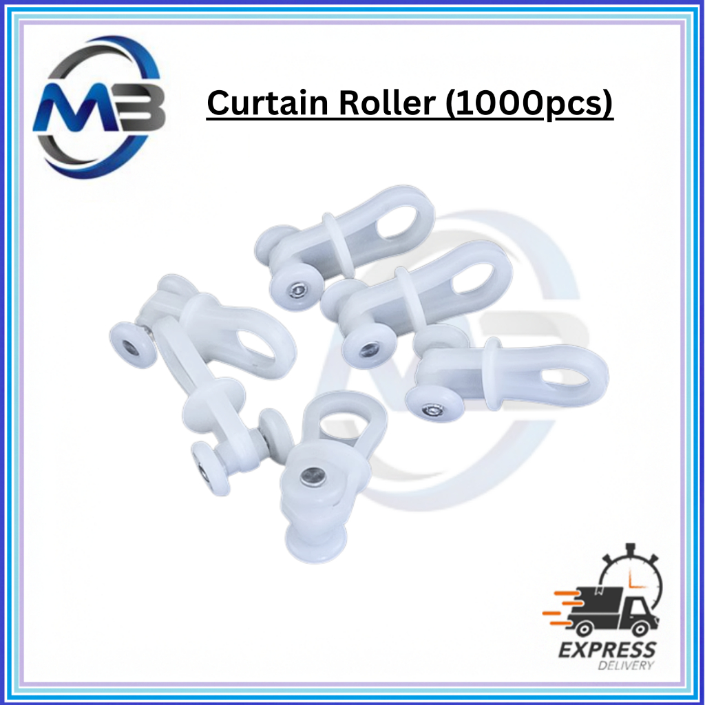 Roda Langsir Rail Roller | White Curtain Roller For Curtain Rail ...