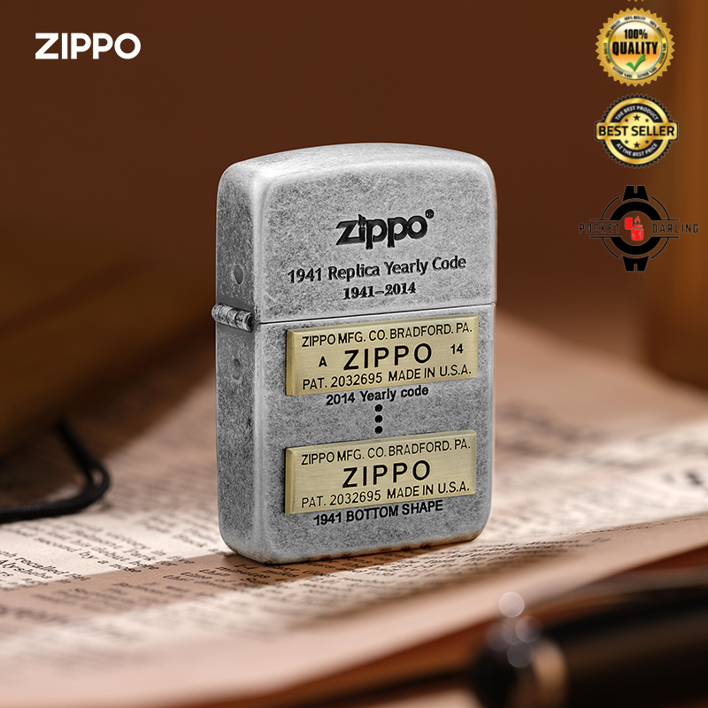 ZIPPO 1941 Antique Silver Windproof Kerosene Lighter Shopee Malaysia