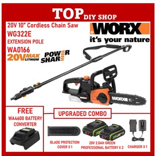 WORX WG322E Cordless Chain Saw Mesin Potong Pokok WD163 20V Lawn