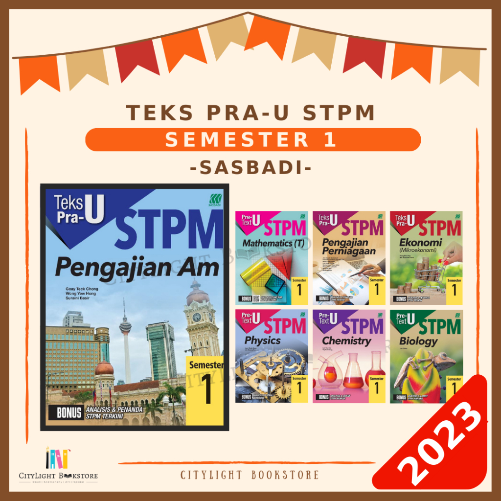 [citylight] Buku Rujukan 2023 Teks Pra U Stpm Semester 1 Sasbadi