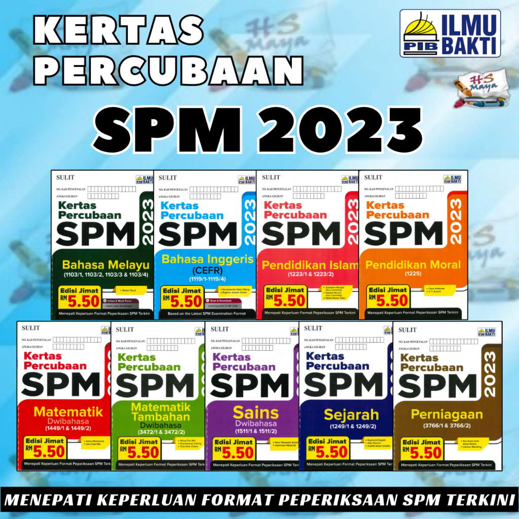 Buku Latihan Kertas Percubaan Spm 2023 [ilmu Bakti] Shopee Malaysia