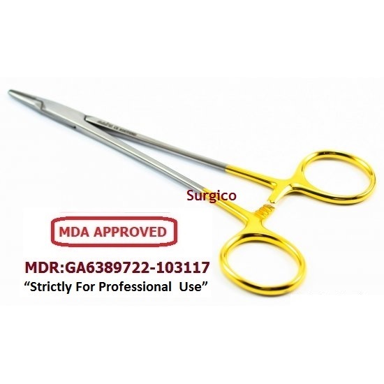 10 T/C O.R GRADE OLSEN HEGAR NEEDLE HOLDER 6.5 SERR W/ TUNGSTEN CARBIDE INSERT