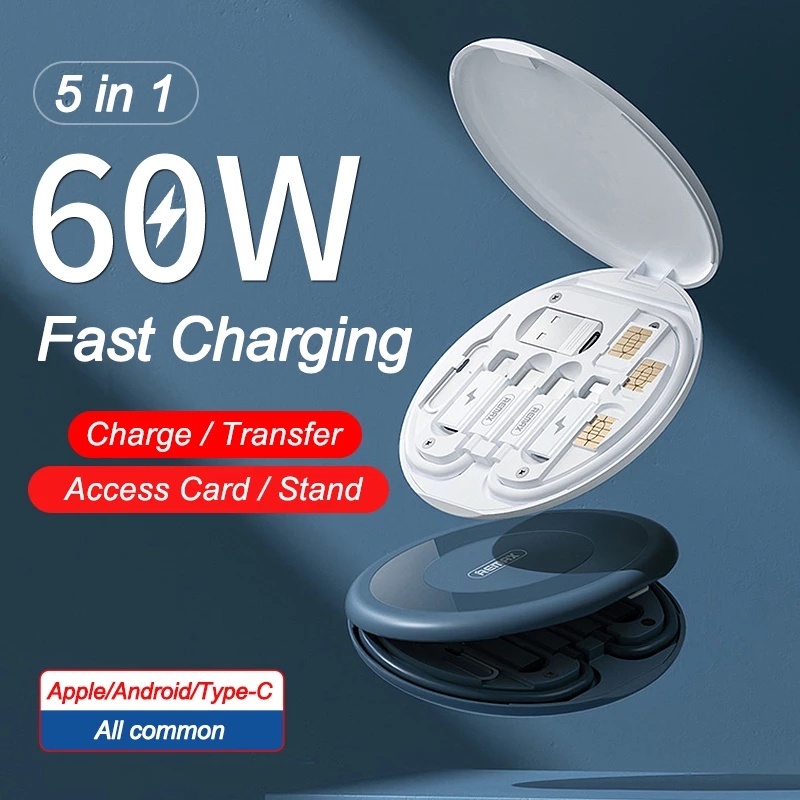 Multifunctional Fast Charging Data Cable 60W Mobile Phone Holder Travel ...