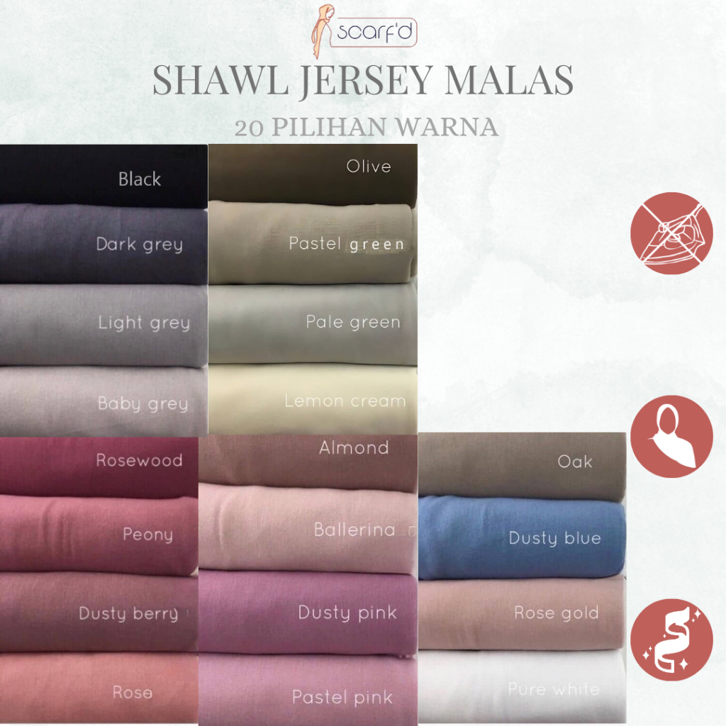 tudung shawl jersey