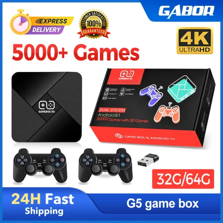 Android TV box + GAMEBOX G5 2in1 4K HD gaming Console 30000 Retro