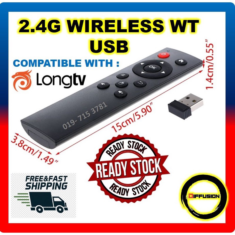 Universal 2.4G Wireless Keyboard Remote Control For PC Android TV Box ...