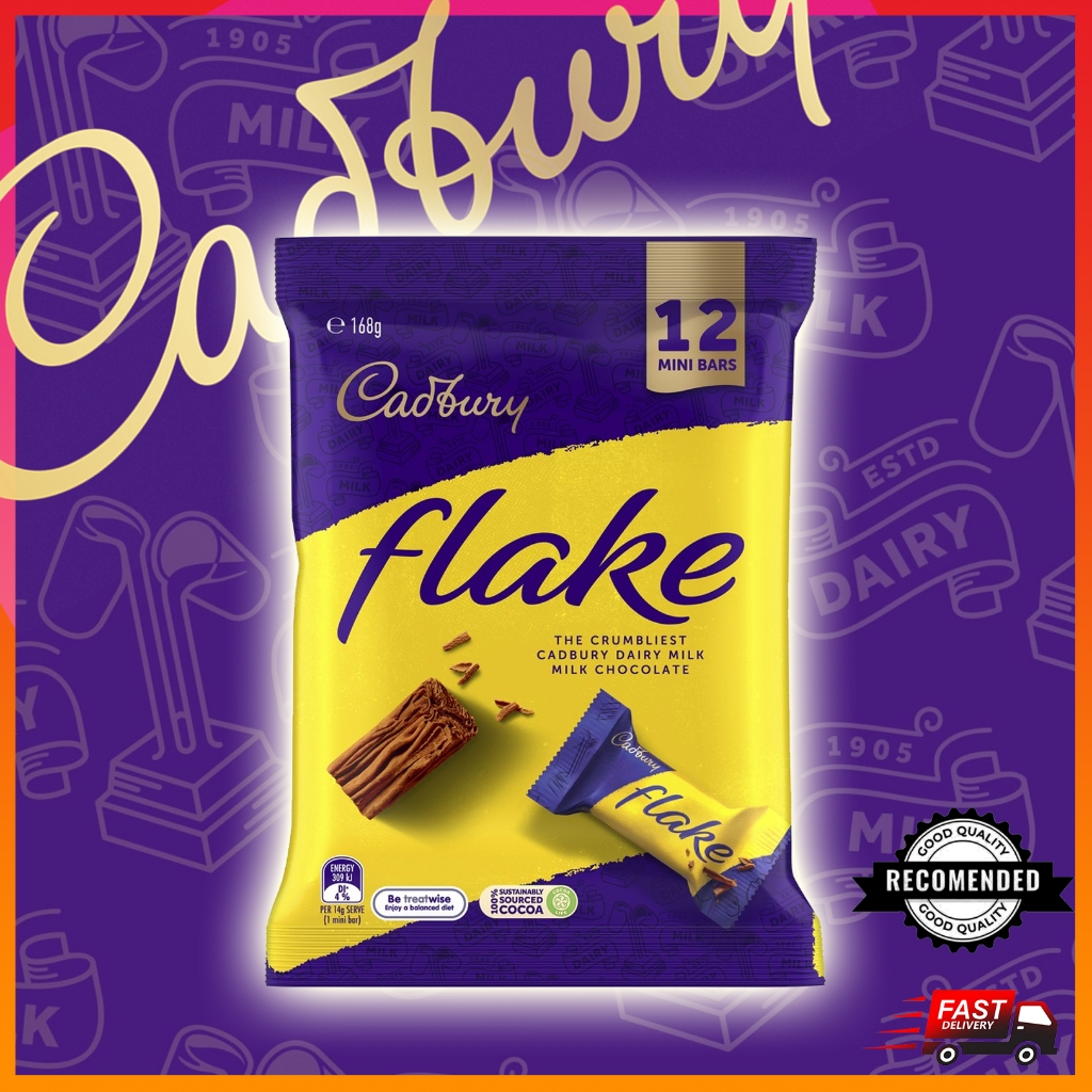 Cadbury Flake Chocolate 1 / 6 / 12 bars Share Pack 14g / 84g / 168g