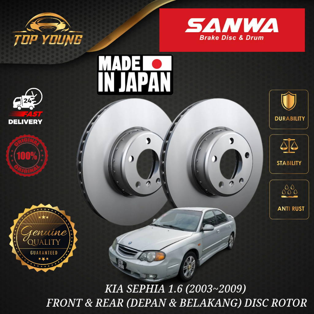 KIA SPECTRA 1.6 [2003~2009] FRONT & REAR ( DEPAN BELAKANG ) DISC BRAKE ...