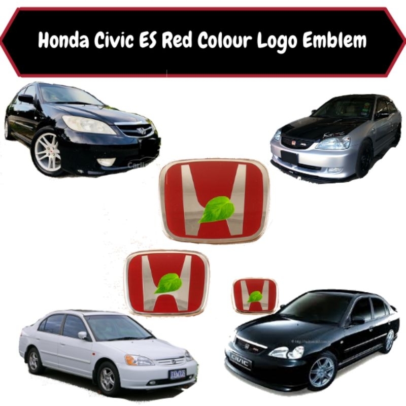 Honda Civic ES Red Colour Logo Emblem | Shopee Malaysia