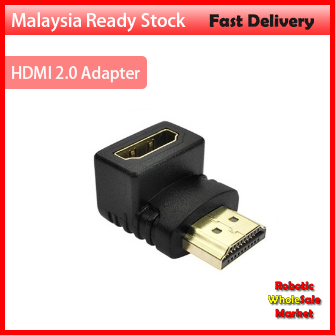 HDMI 2.0 Adapter 90 Degree Right Angle HDMI Male to Female Connector 4K 3D HDMI Extender