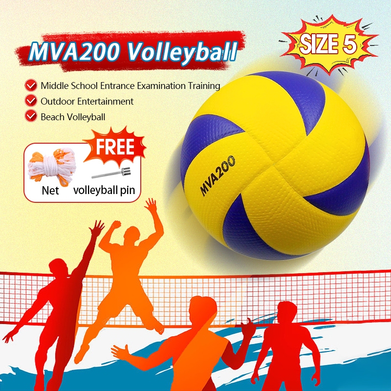 Bola Tampar Mikasa Volley Ball Mikasa Mva200 Pu Leather Volley Ball