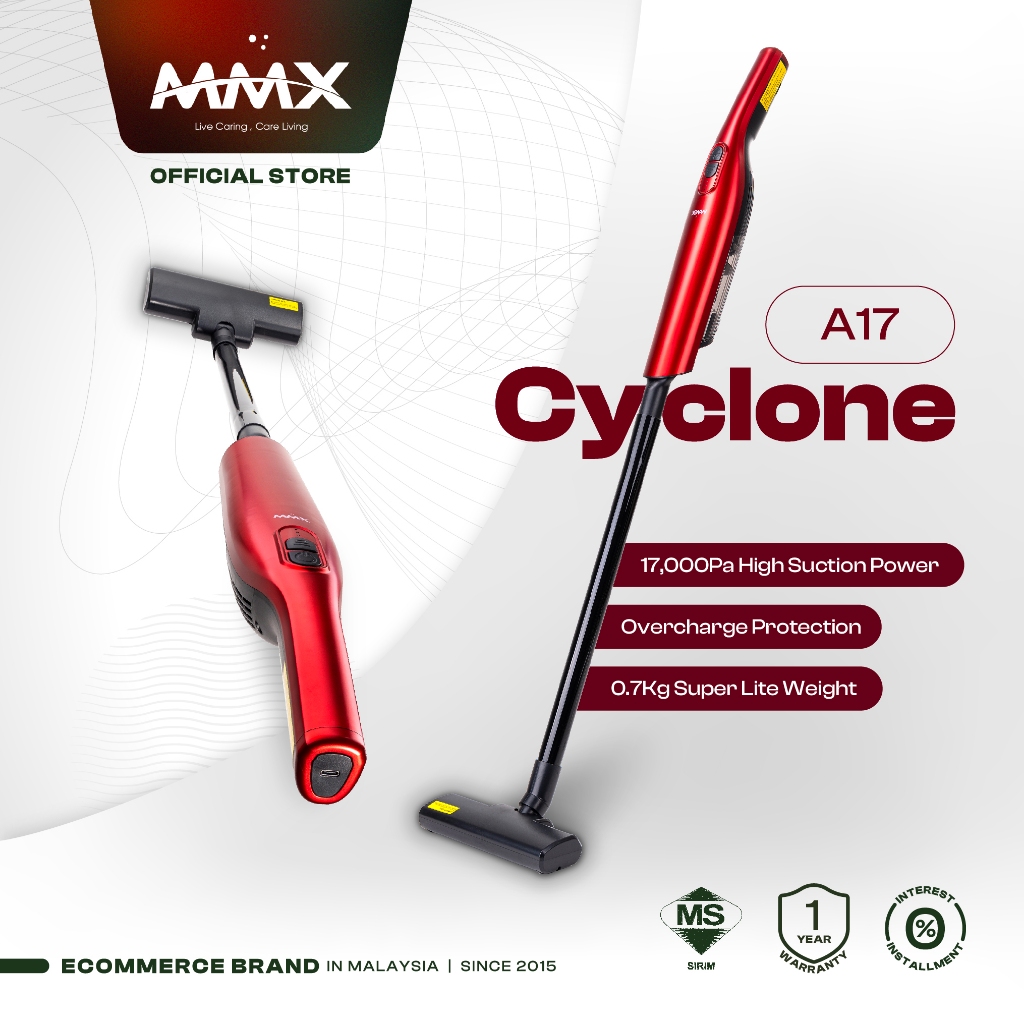 MMX Cyclone Pico A17 Cordless Handheld Vacuum Cleaner Red MMXVC177R