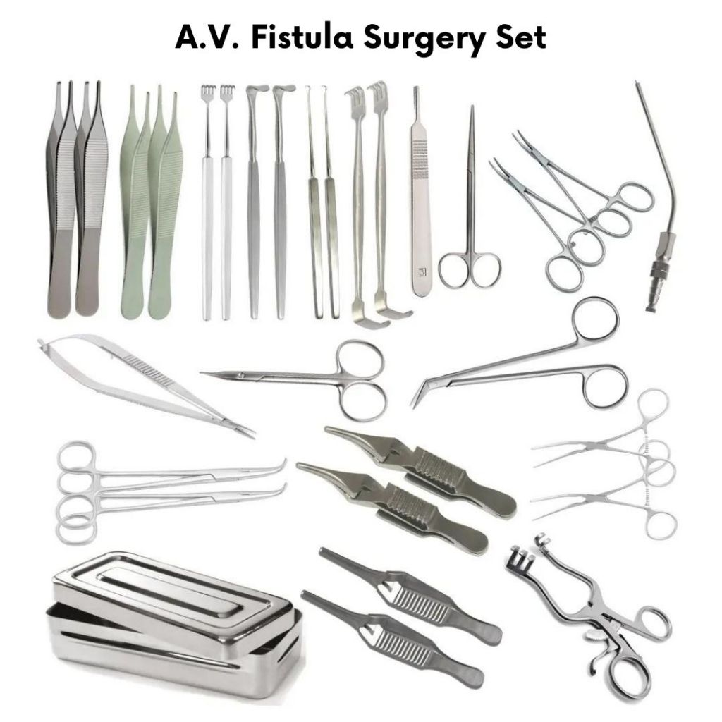 AV Fistula Set of 30Pcs for Arteriovenous Surgery, AV Fistula Surgery ...