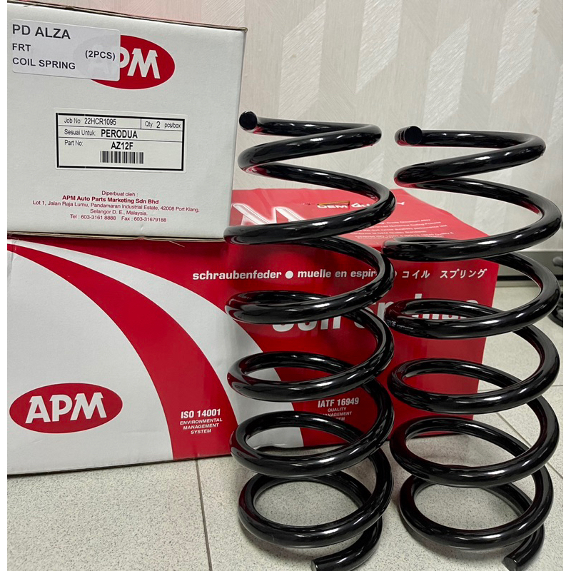 Apm Perodua Alza 09’-21' Standard Coil spring Rear set(2pcs) | Shopee ...