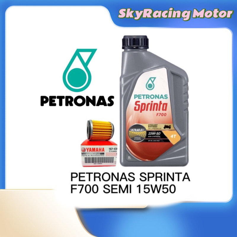 F700 15W50 MINYAK HITAM PETRONAS SPRINTA 4T SEMI OIL FILTER LC135 EX5