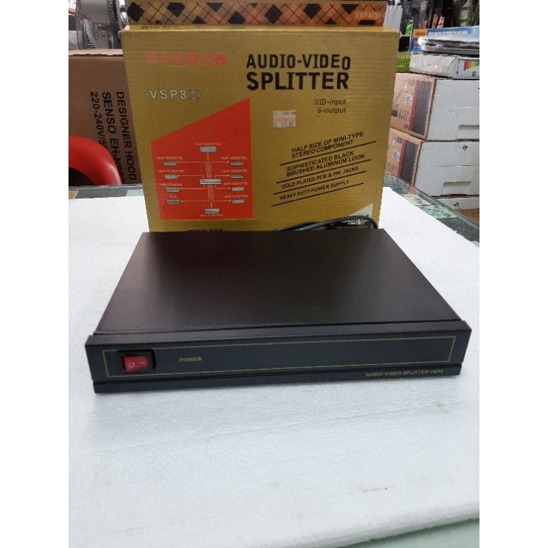 Aaspro vsp8 (II) AUDIO-VIDEO SPLITTER 1IN 8OUT | Shopee Malaysia