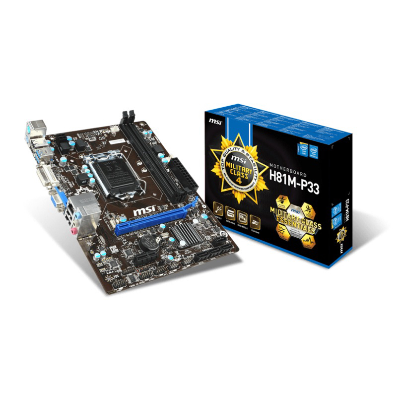 MSI H81M Socket 1150 DDR3 Intel H81 Motherboard 4TH GEN MOBO MAINBOARD