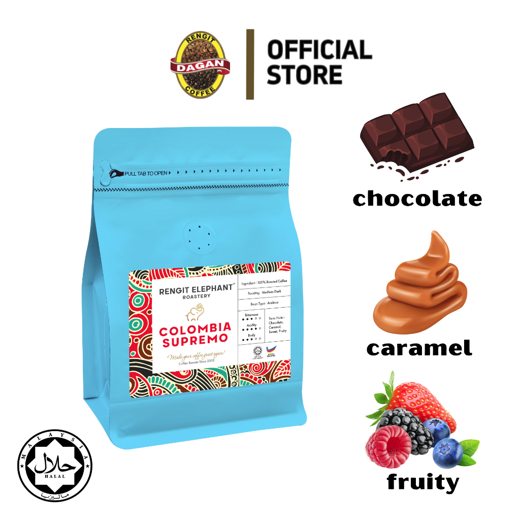 COLOMBIA SUPREMO [250g] - High Quality l 100% ARABICA COFFEE BEAN ...