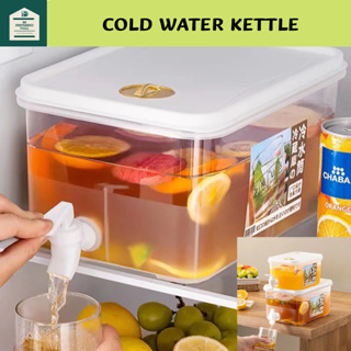 Cold Bubble Juice Bucket With Tap Resistant Cooling Kettle For Refrigerator  Cold Water Bucket Plastic Food Cold Kettle With Tap