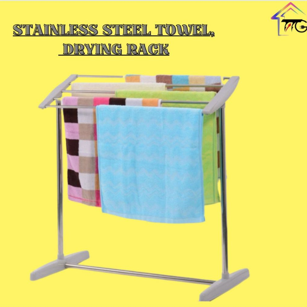Stainless Steel Towel Rack Towel Hanger Clothes Drying Rack Indoor Rak