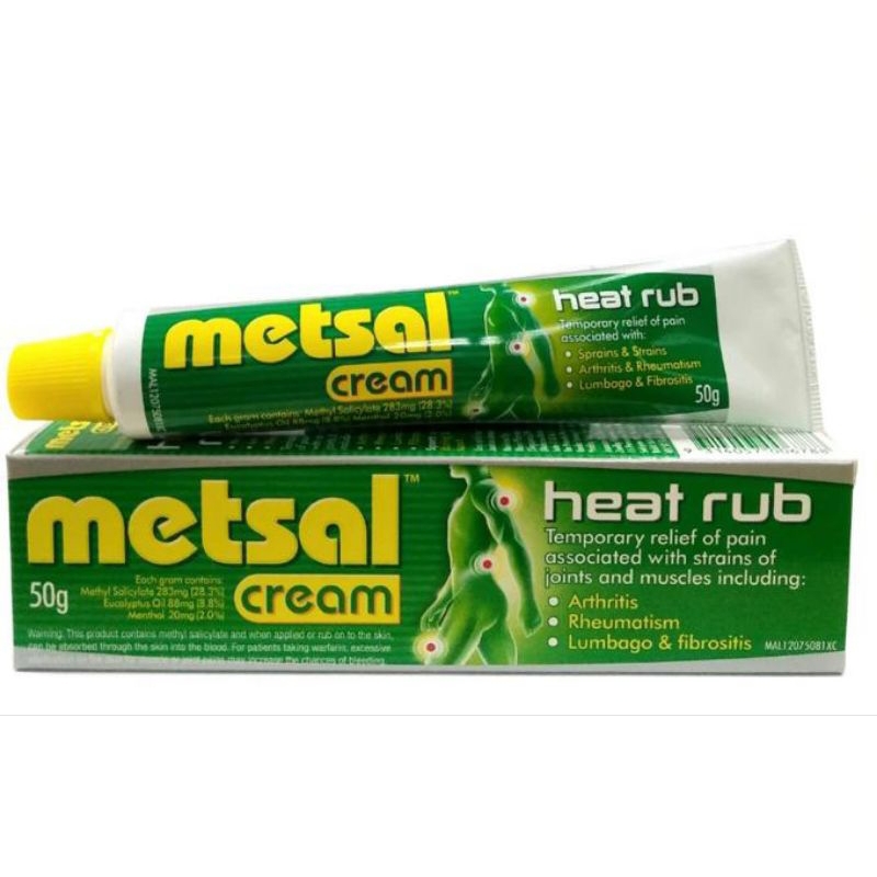 Metsal Cream Heat Rub 50g EXP03/2026 [Pain relief for rheumatism