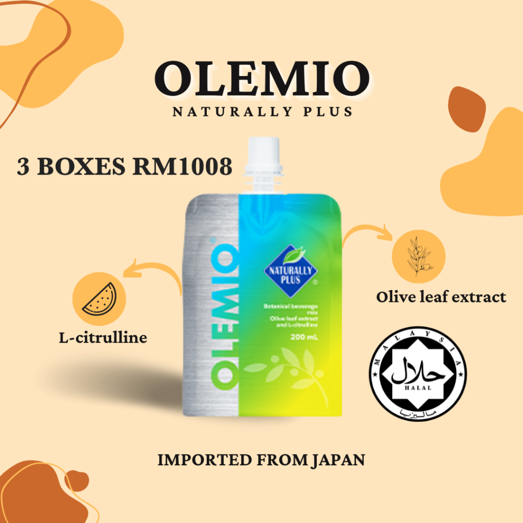 {3 BOXES PROMO} OLEMIO NATURALLY PLUS HYDROGEN WATER + OLEAVITA 100