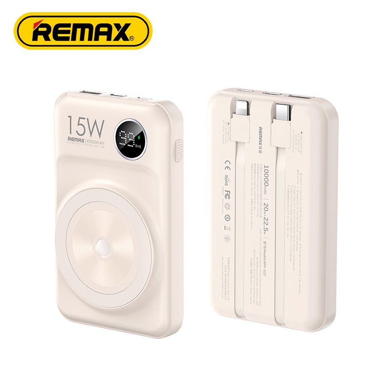 Remax RPP-527 10000mAh QC 22.5W + PD 20W Magnetic Wireless 15W Retro ...