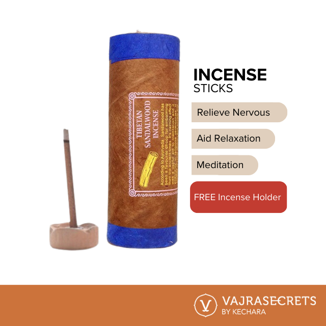 Tibetan Sandalwood Incense Sticks 30's Relieves Nervous Tension and