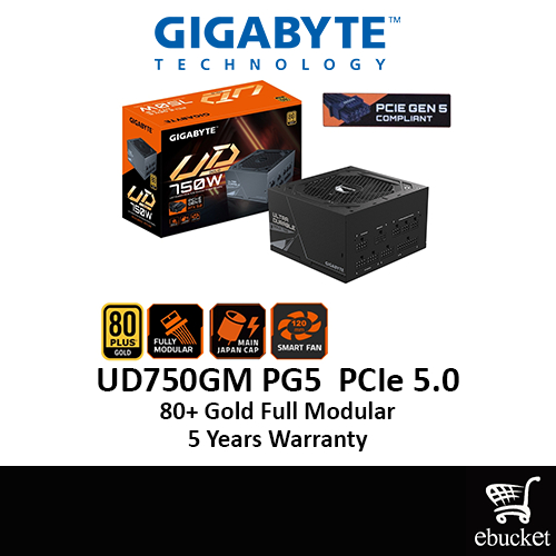 Gigabyte Ultra Durable 750W PCIe 5.0 80+ Gold Full Modular Power Supply