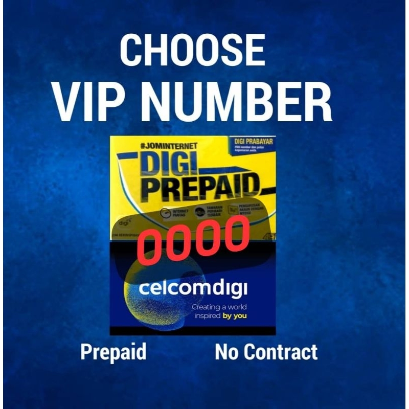 Vip Number 0000 Prepaid!! | Shopee Malaysia