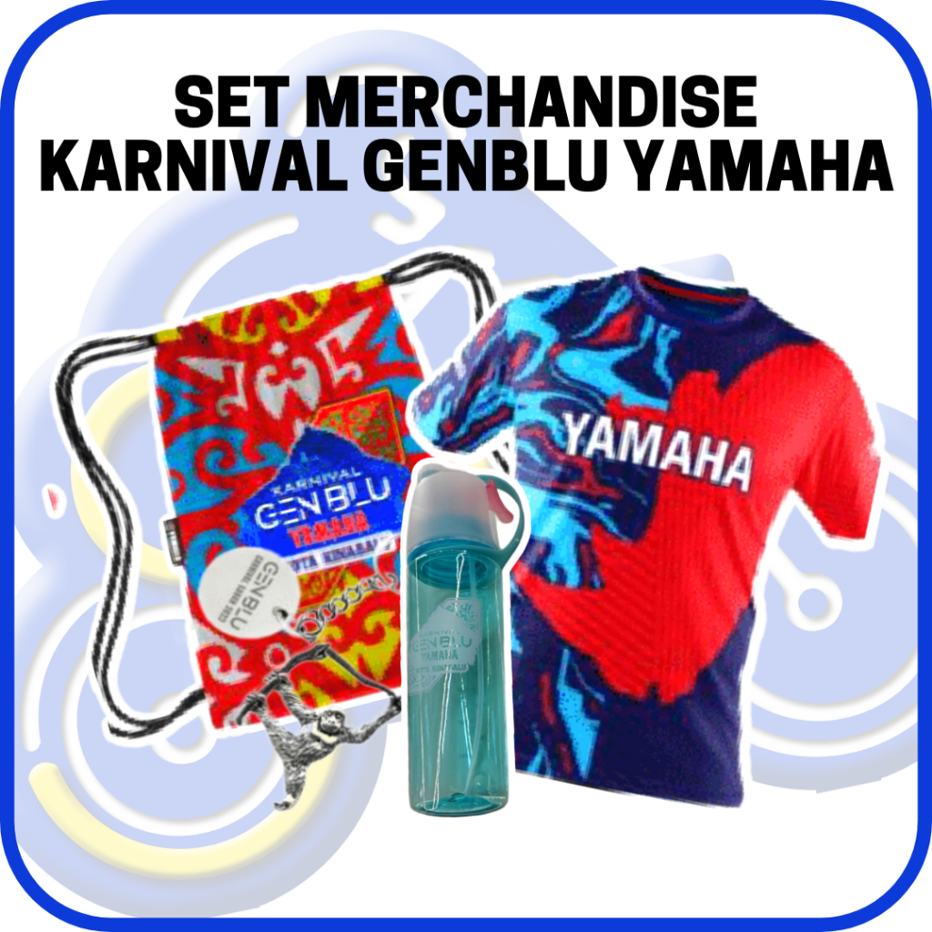 YAMAHA SET MERCHANDISE CARNIVAL GENBLU KOTA KINABALU EVENT TSHIRT BAG ...