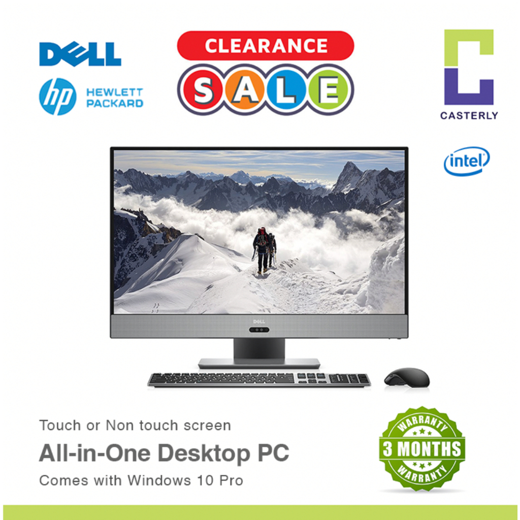 Clearance [R] AllinOne DELL HP Full Set pc Touch AIO / Non touch Desktop PC student office