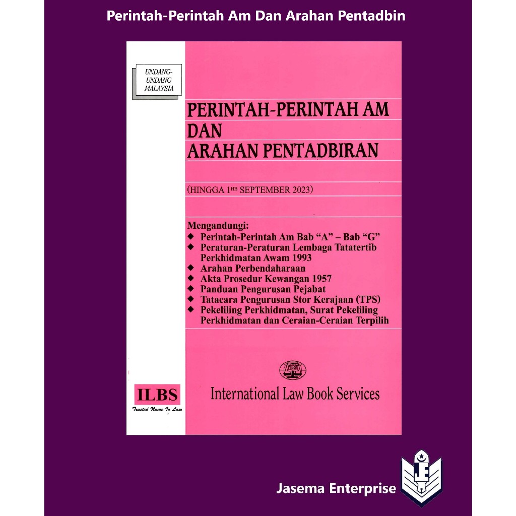 Perintah-Perintah Am Dan Arahan Pentadbiran (Hingga 1hb September 2023 ...