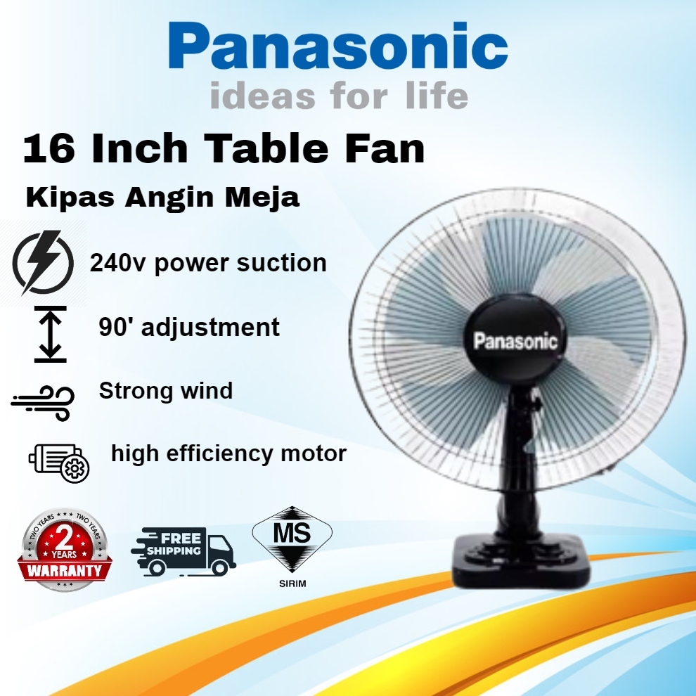 Kipas Angin Meja Panasonic Table Fan Inch Strong Wind Small Fan Years Warranty Shopee