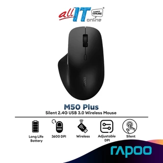 Rapoo M50 Plus Silent 2.4G USB 3.0 Wireless Mouse