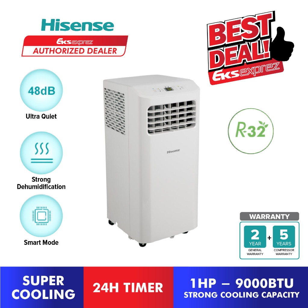 [FREE SHIPPING] Hisense R32 Portable Air Conditioner (1HP) AP09KVG