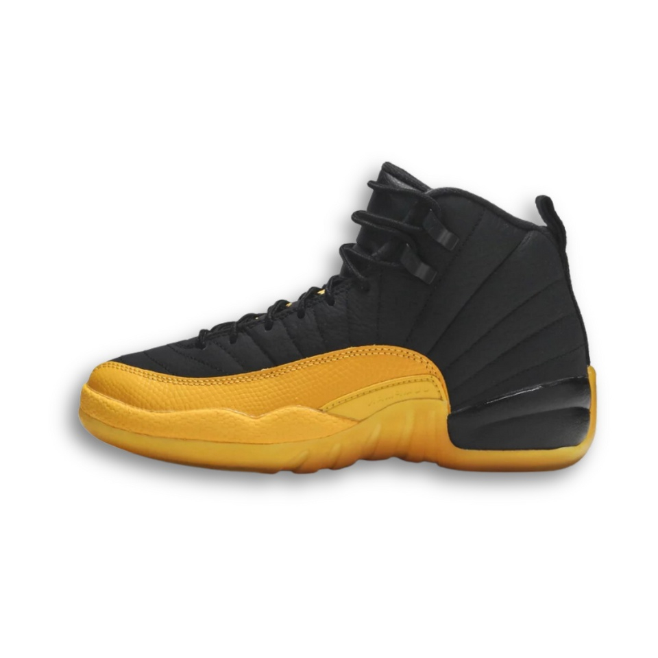 Jordan 12 Retro Black University Gold (GS) | Shopee Malaysia