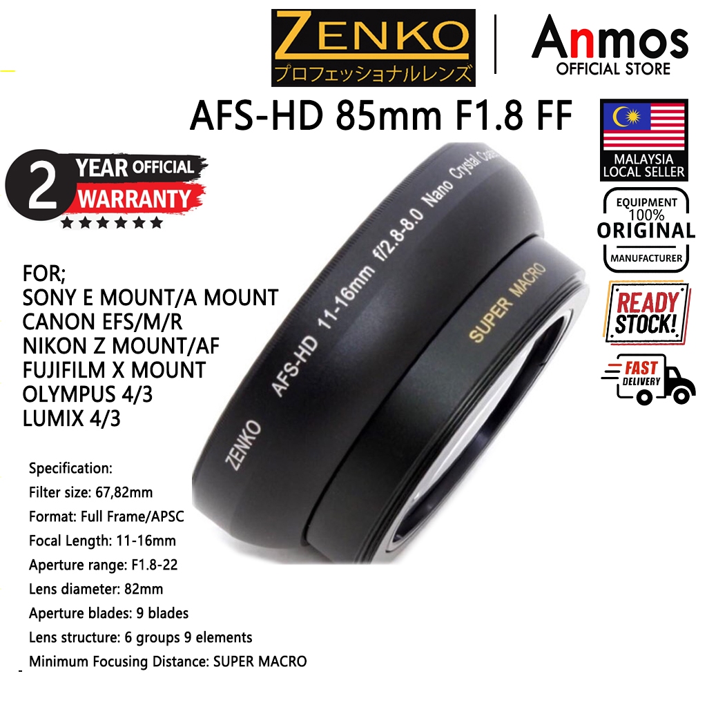 ZENKO 1116MM 100 ORIGINAL AFSHD WIDE ANGLE + SUPER MACRO JAPAN