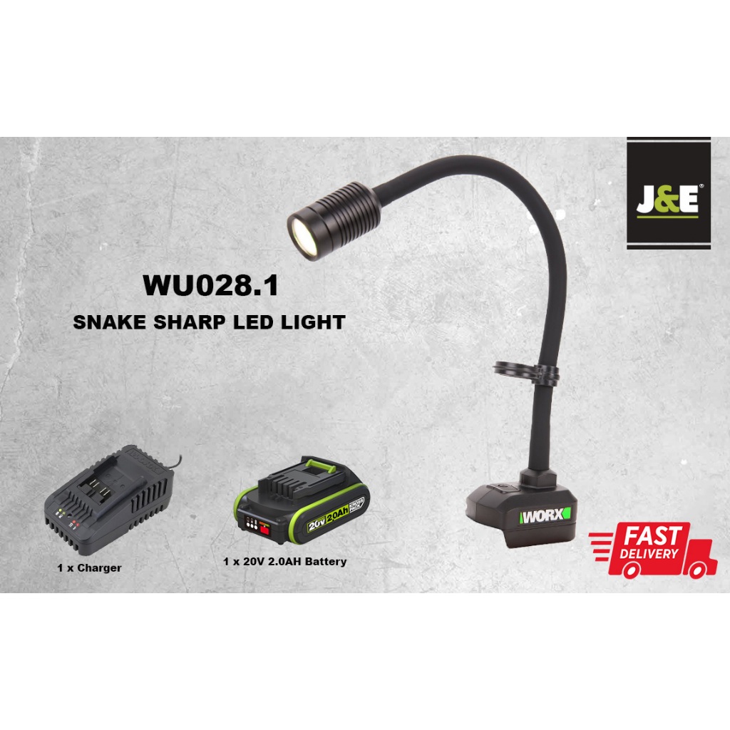 J E READY STOCK NEW WORX WU028 Portable 20V POWER SHARE FLEXIBLE LED LIGHT Shopee Malaysia