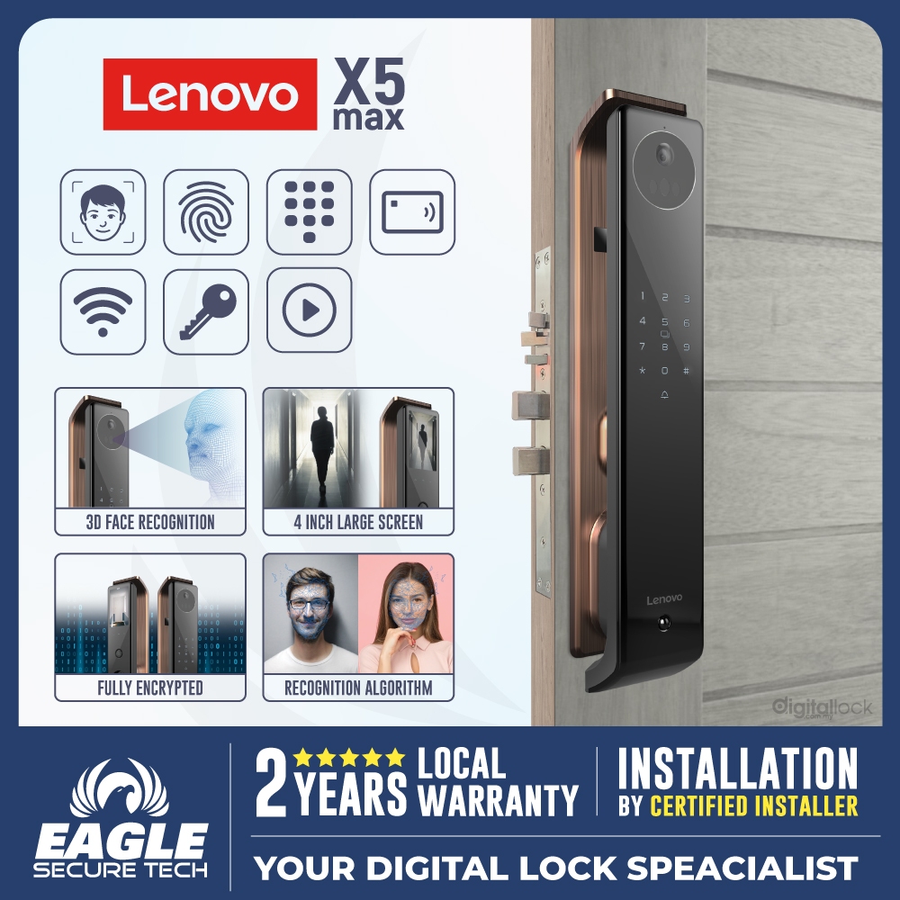 Lenovo Smart Lock X5 Max Visual Intelligent Smart Digital Lock