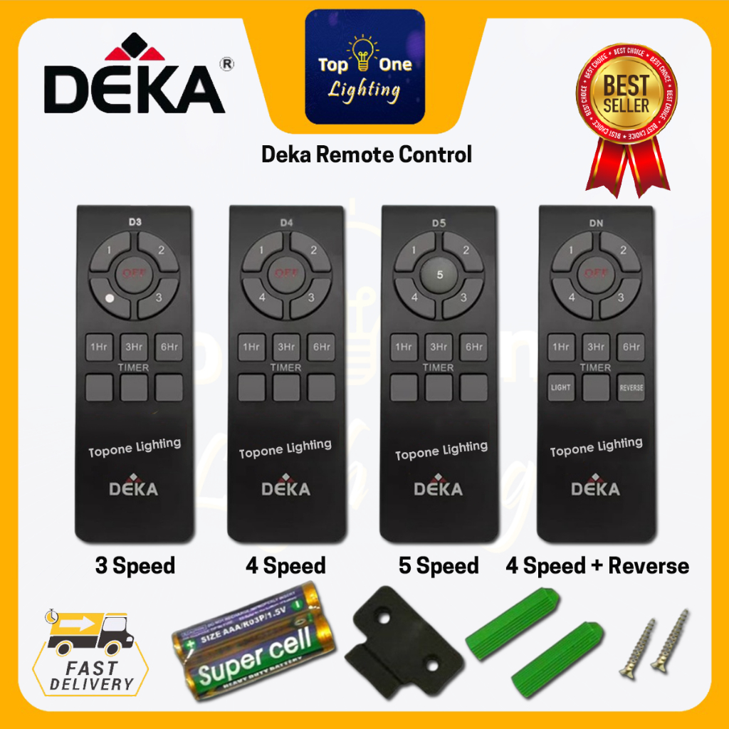Deka Original Remote Control D3 D4 D5 DN R3/R4 Ceiling Fan Remote K9 ...