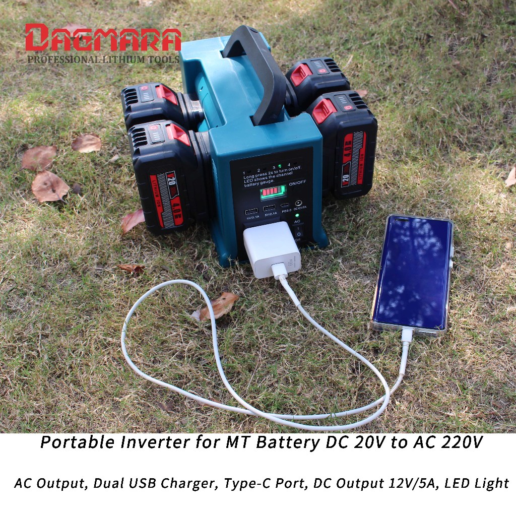 DAGMARA 330W Portable Power Supply Inverter for Makita 20V Battery, DC