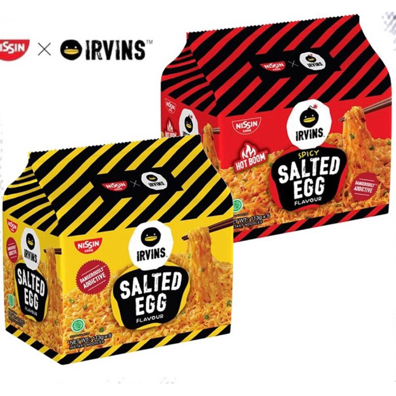 (Halal) Nissin Irvins Salted Egg / Salted Egg Spicy Instant Noodles ...