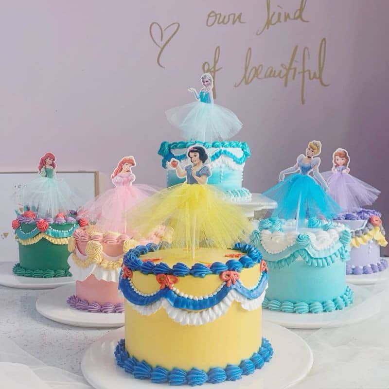 Princess Sofia Anna Elsa Ariel Snow White Cinderella Plug in Cake ...