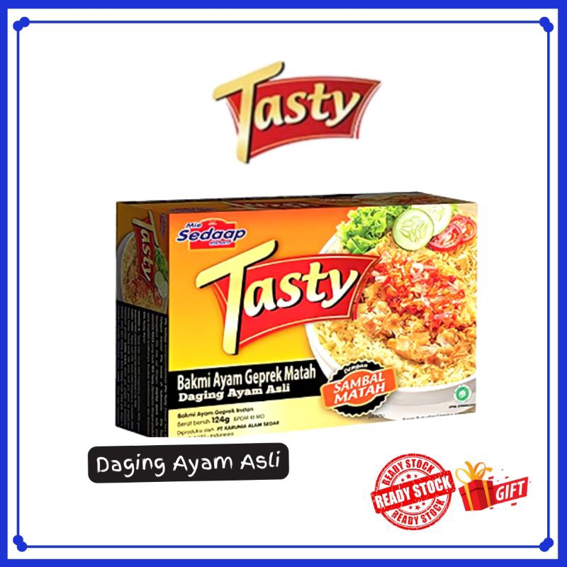 Tasty Mie Sedaap Bakmi Ayam Geprek Matah Mee Instant Daging Ayam Asli